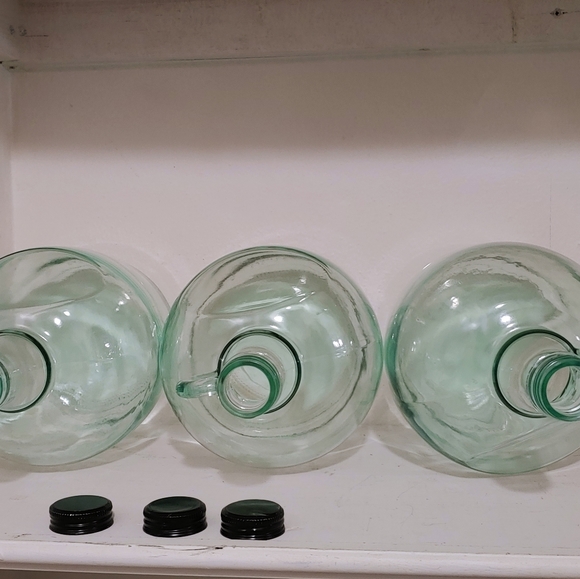 (3) gallon jug jar glass with handle - Picture 5 of 9